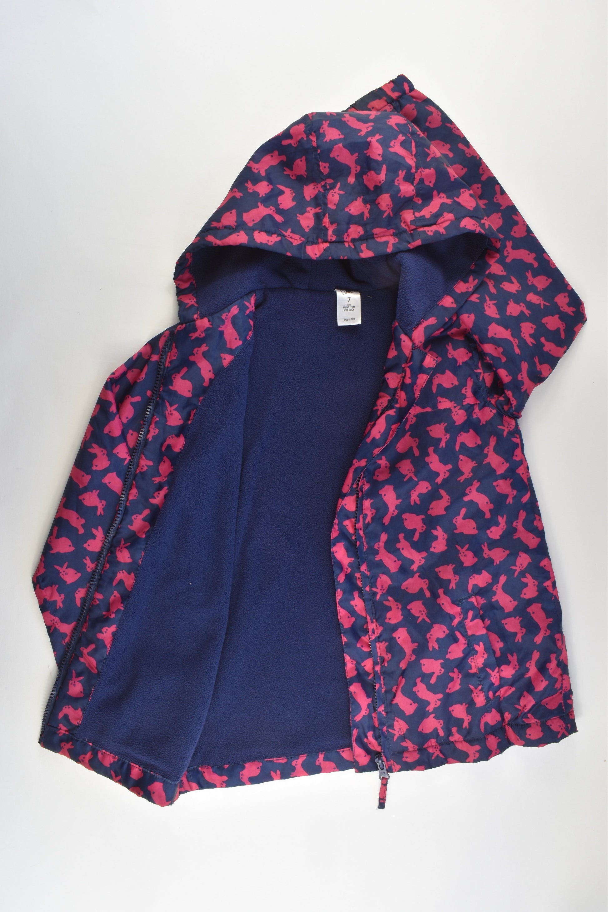 H&T Size 7 Fleece Lined Bunny Jacket