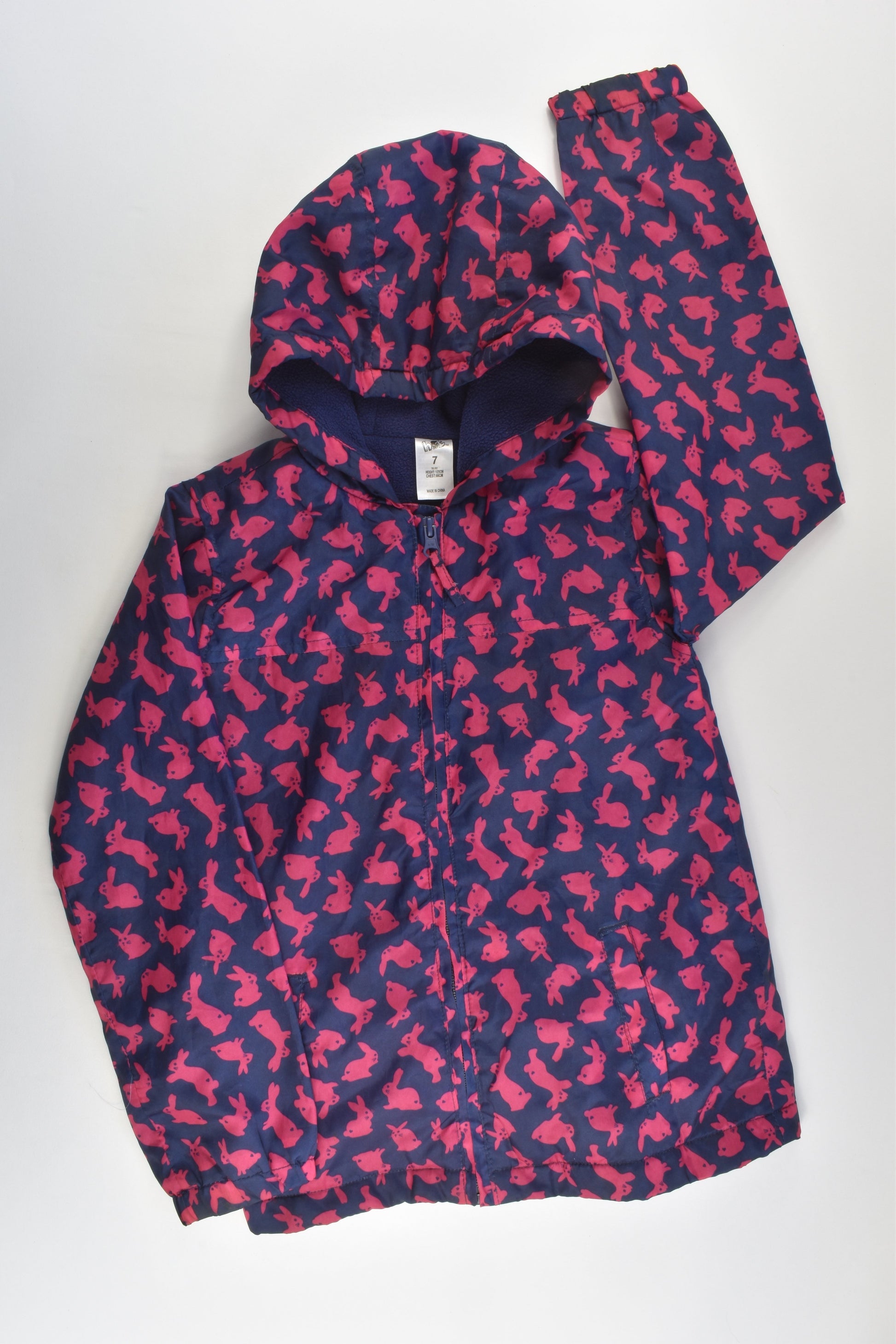 H&T Size 7 Fleece Lined Bunny Jacket