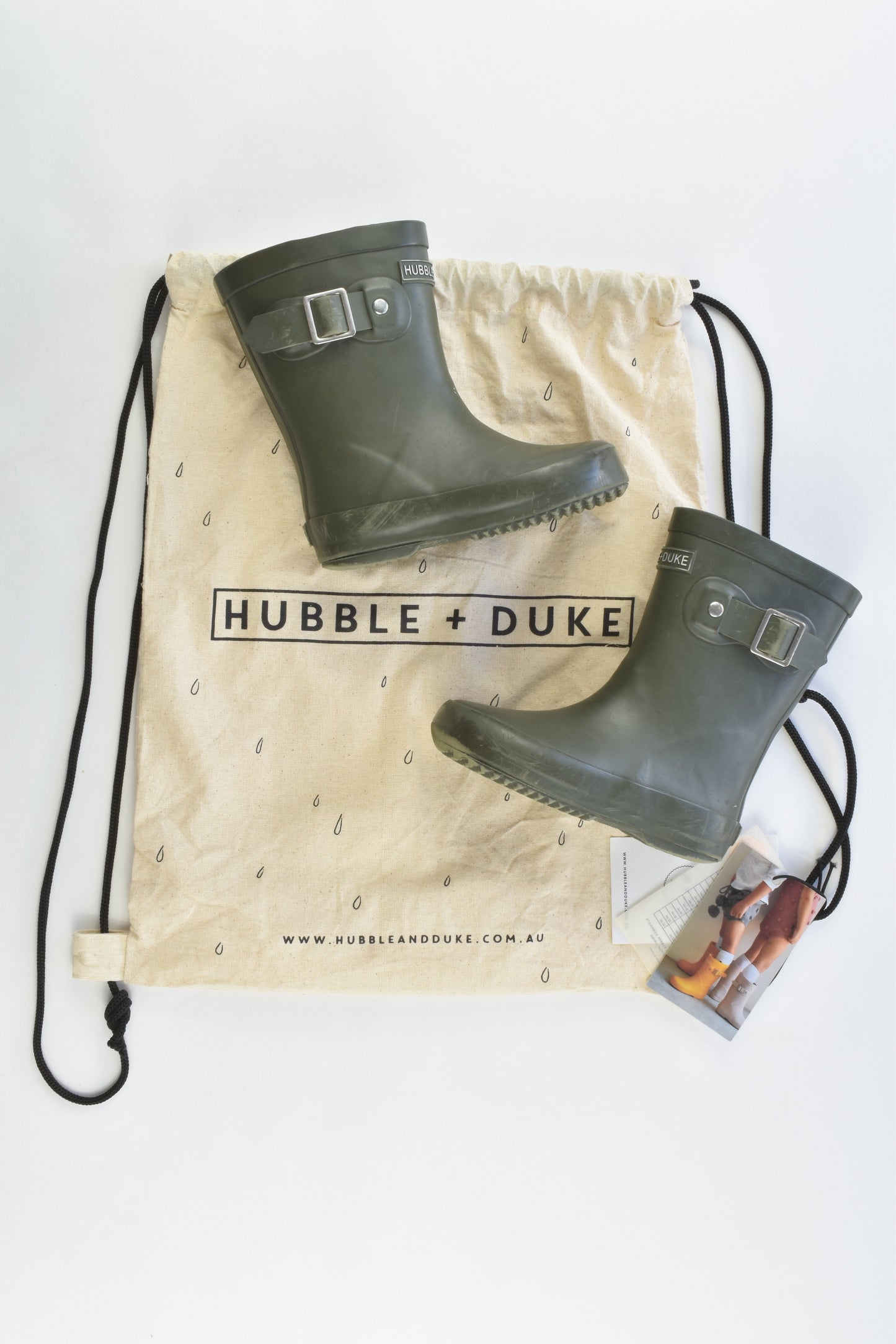 Hubble + Duke Size 6 Natural Rubber Gumboots with Cotton Lining