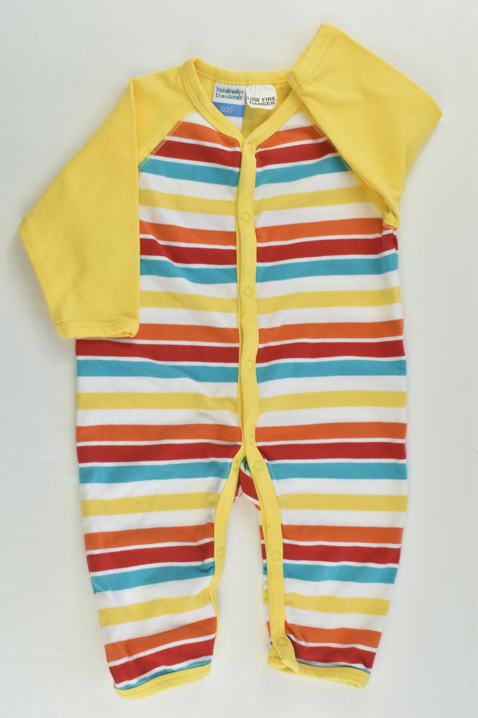Hundreds + Thousands Size 000 Striped Romper