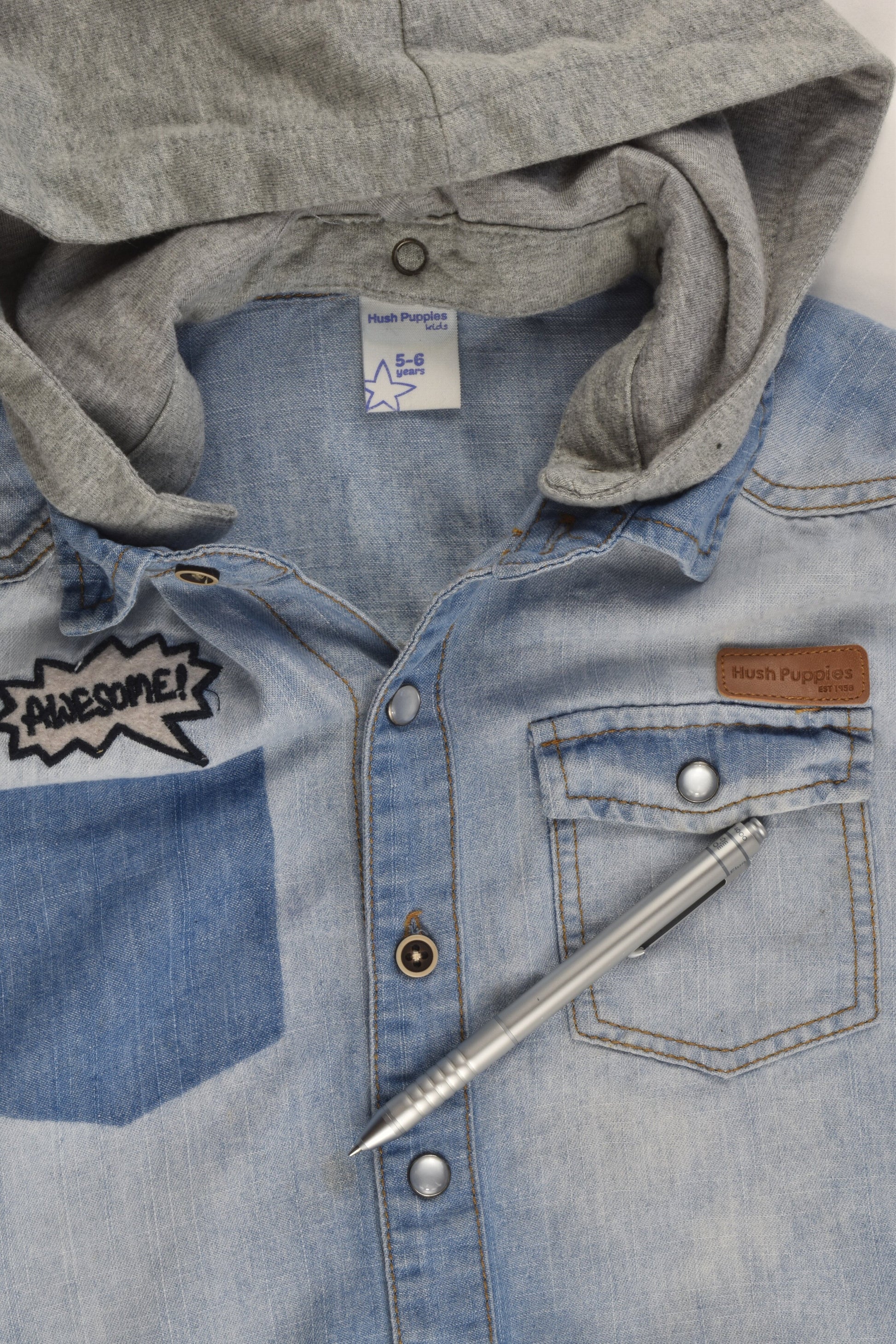 Hush Puppies Size 5-6 Lightweight Denim Jumper