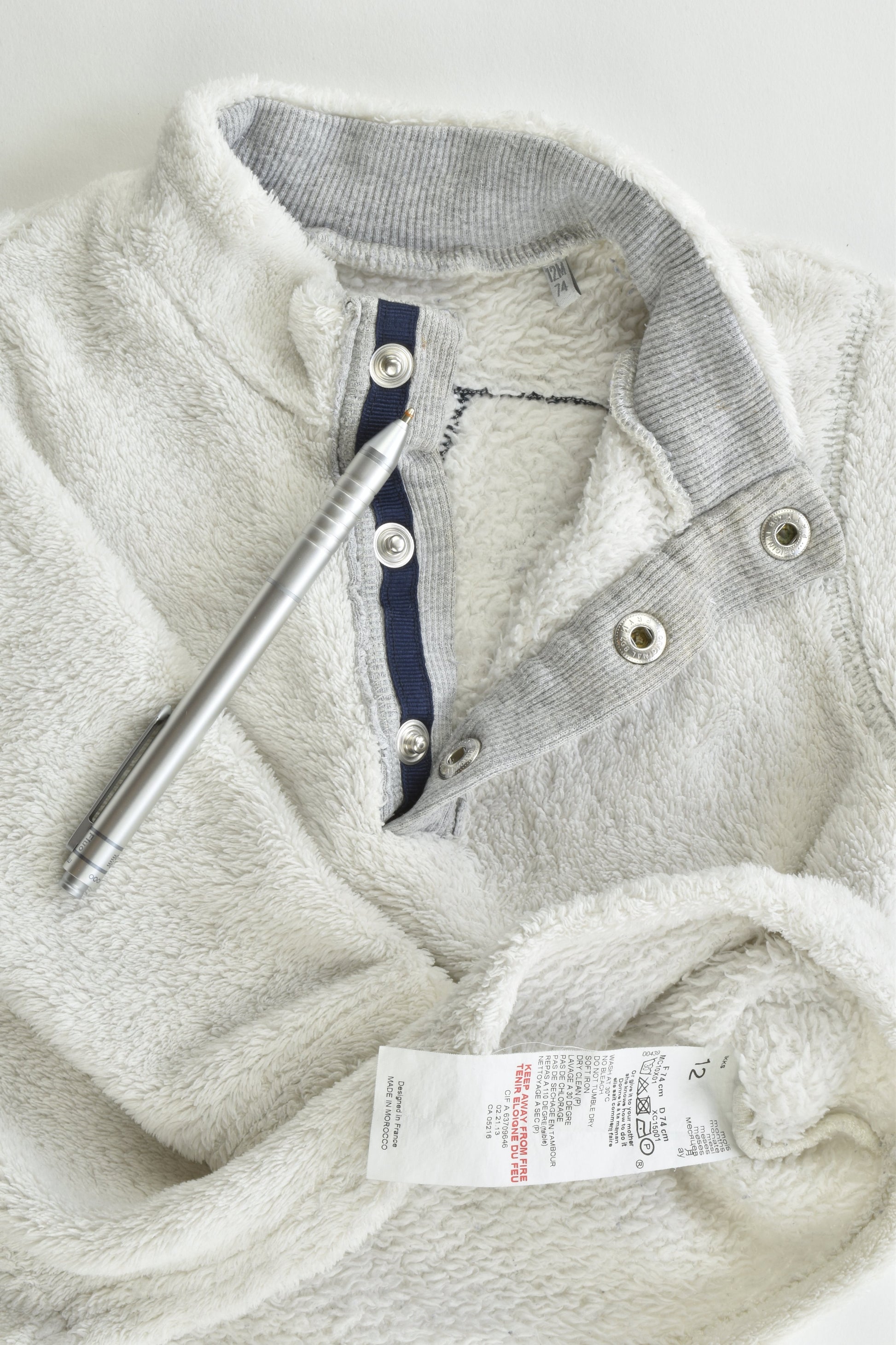 IKKS (France) Size 0 (12 months, 74 cm) Fleece Jumper