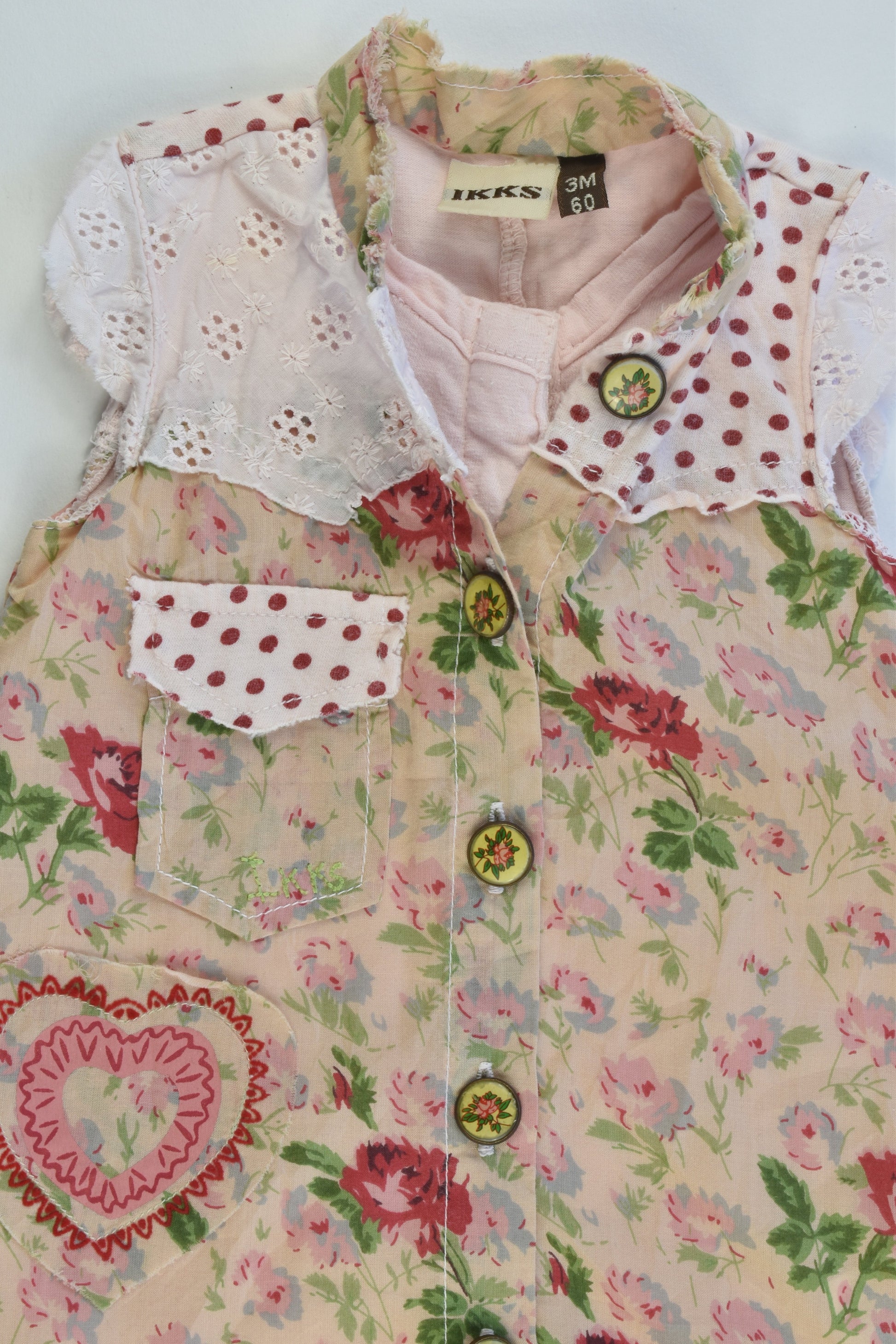 IKKS Size 3 months (60 cm) Floral Romper