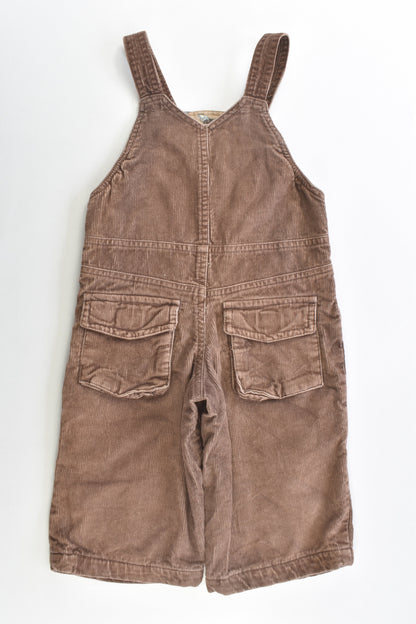 Impidimpi Size 0 (74 cm) 'Caution Roadworks' Lined Cord Overalls
