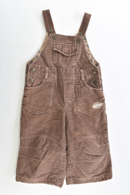 Impidimpi Size 0 (74 cm) 'Caution Roadworks' Lined Cord Overalls