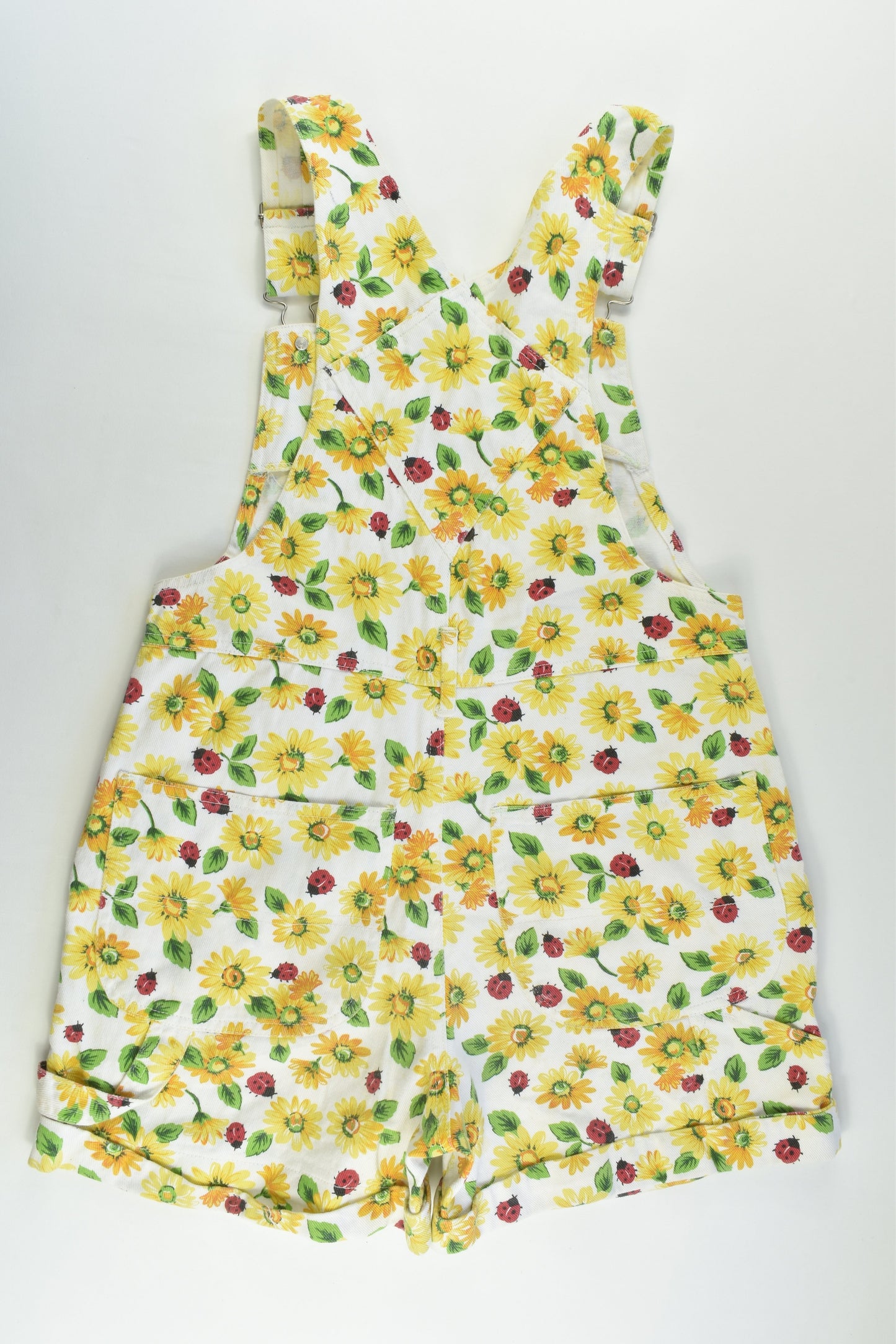 In Design Size 14 Flowers and Ladybugs Short Overalls