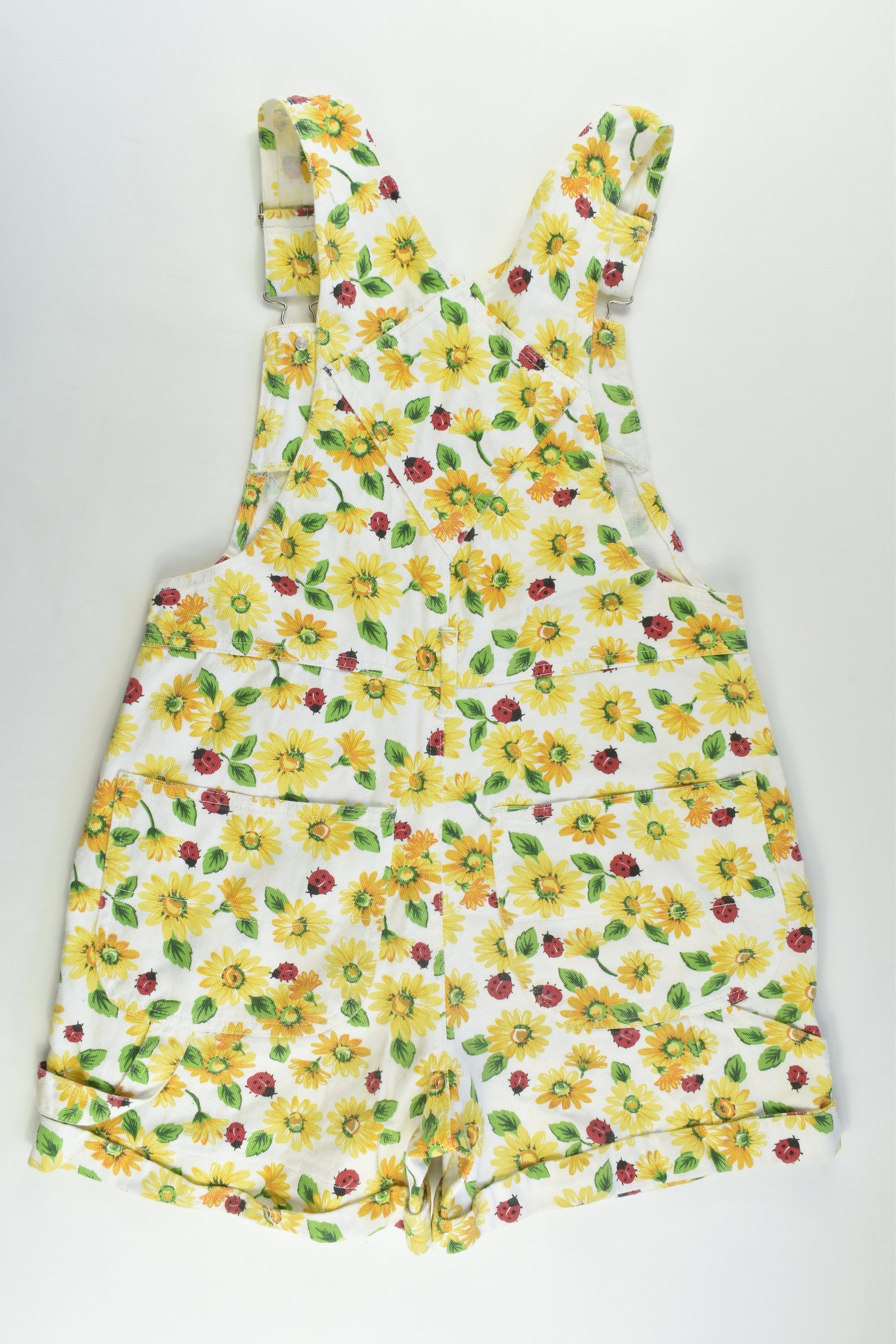 In Design Size 14 Flowers and Ladybugs Short Overalls