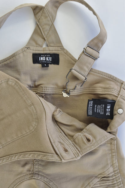 Indie Kids by Industrie Size 1 Stretchy Overalls