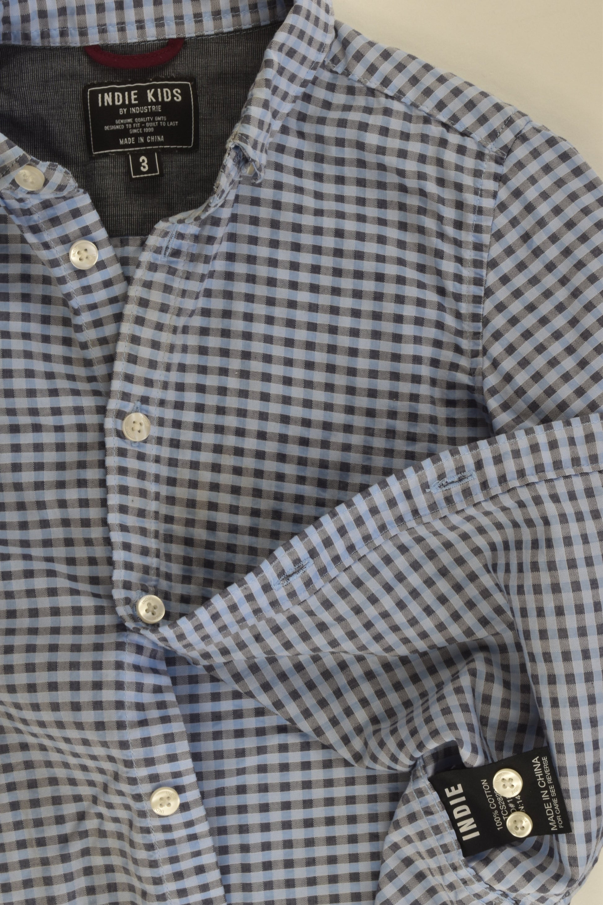 Indie Kids by Industrie Size 3 Blue Mix Checked Shirt