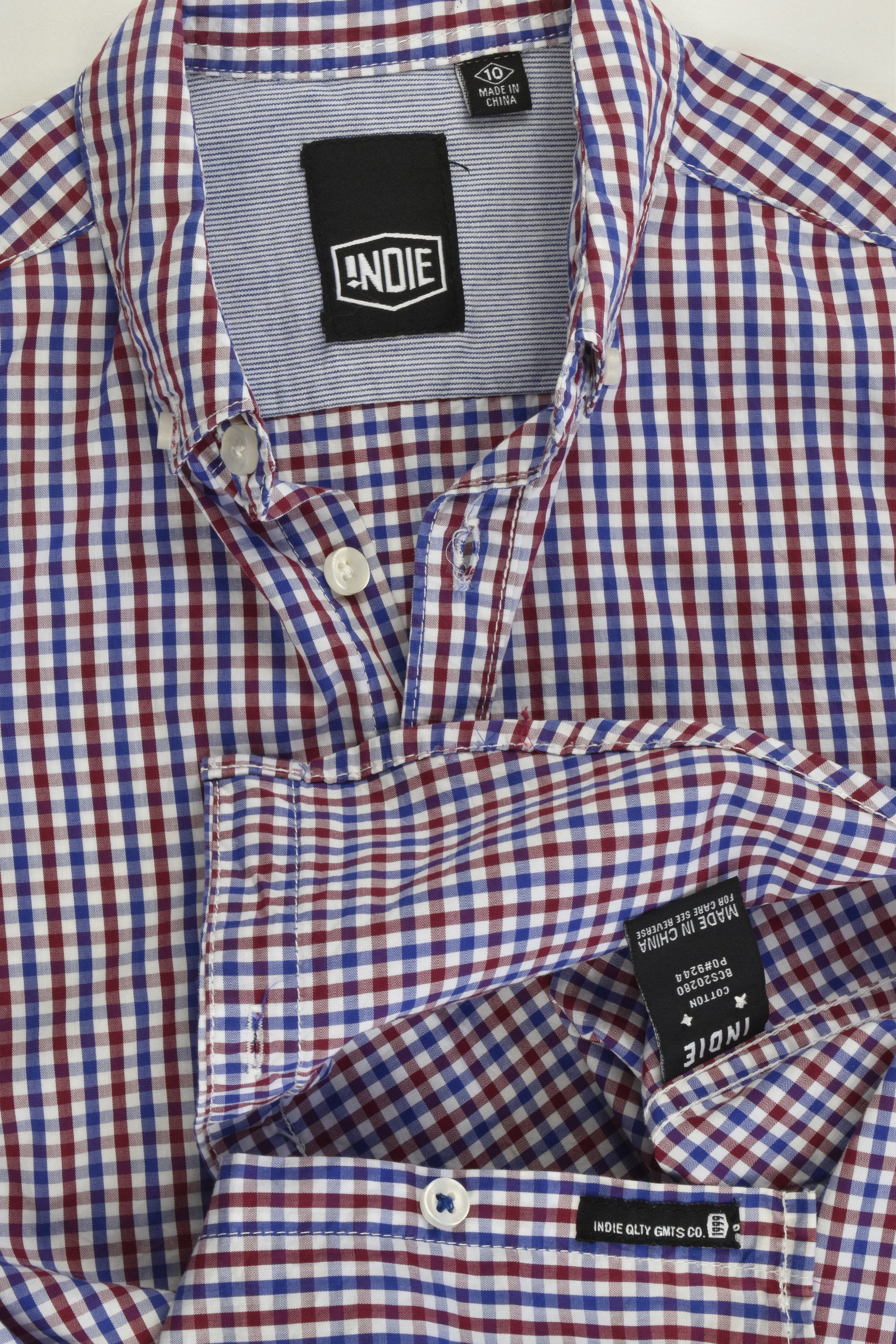 Indie Size 10 Checked Shirt