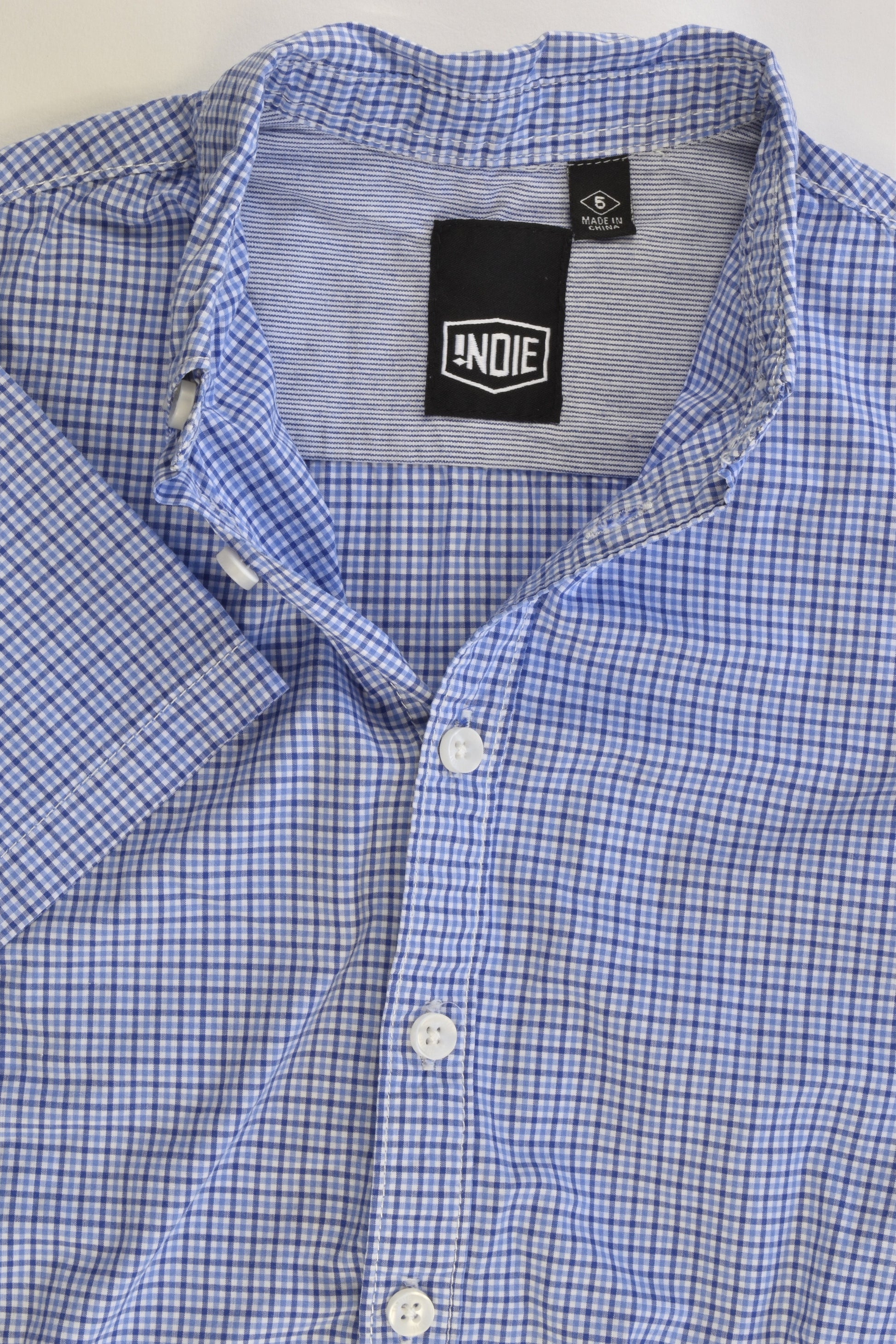 Indie Size 5 Checked Collared Shirt