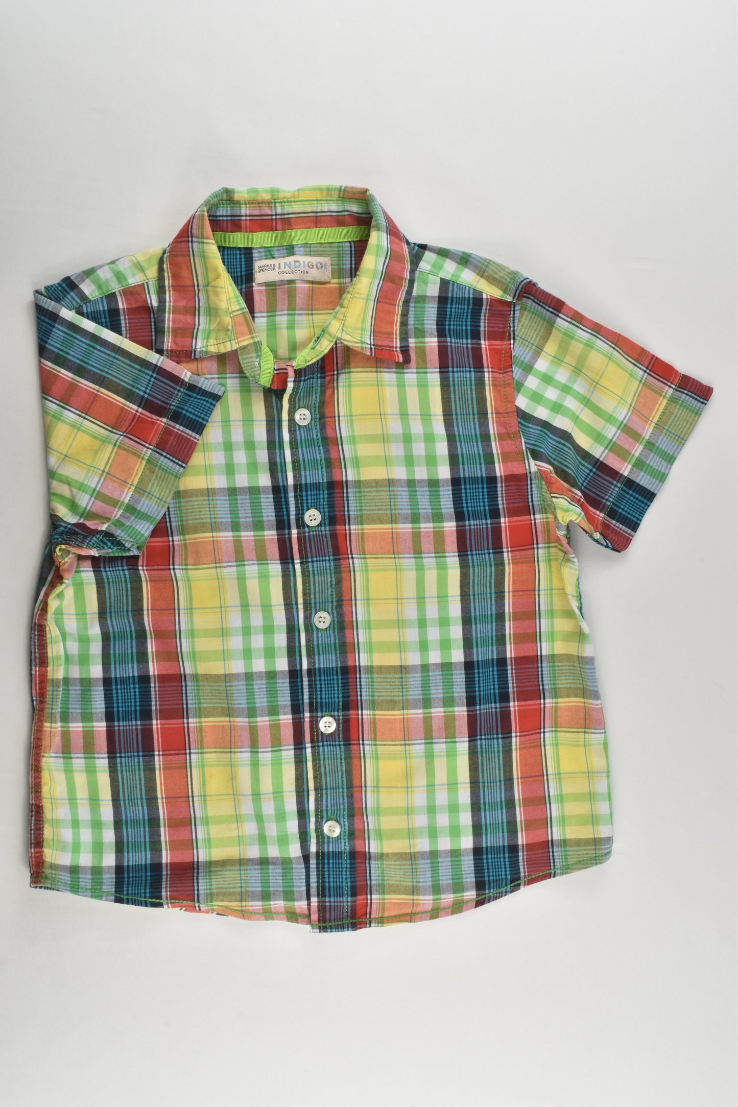 Indigo by Marks & Spencer Size 6 (116 cm) Colourful Checked Shirt