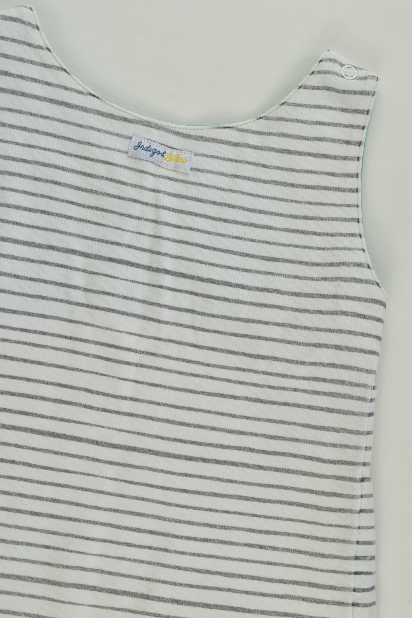Indigo & Lellow (AU) Size approx 2 Organic Striped Overalls