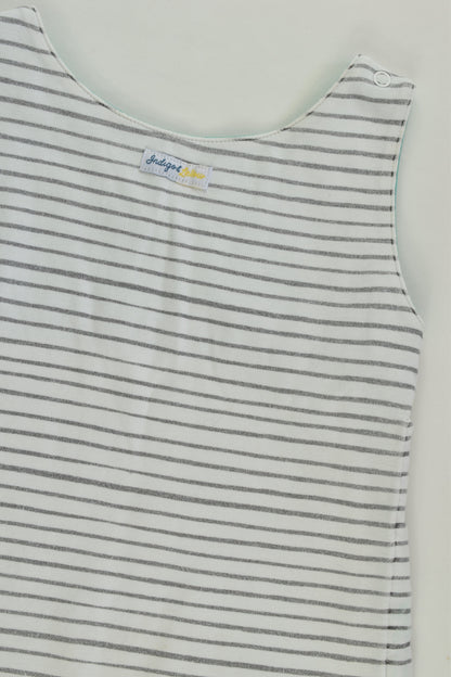 Indigo & Lellow (AU) Size approx 2 Organic Striped Overalls