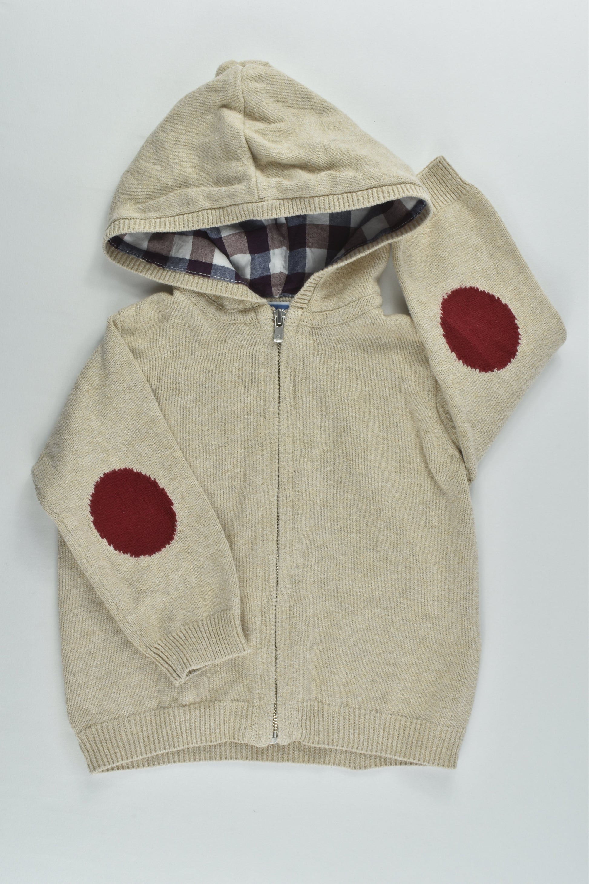 Jacadi (Paris) Size 0 (12 months, 74 cm) Knitted Hooded Jumper