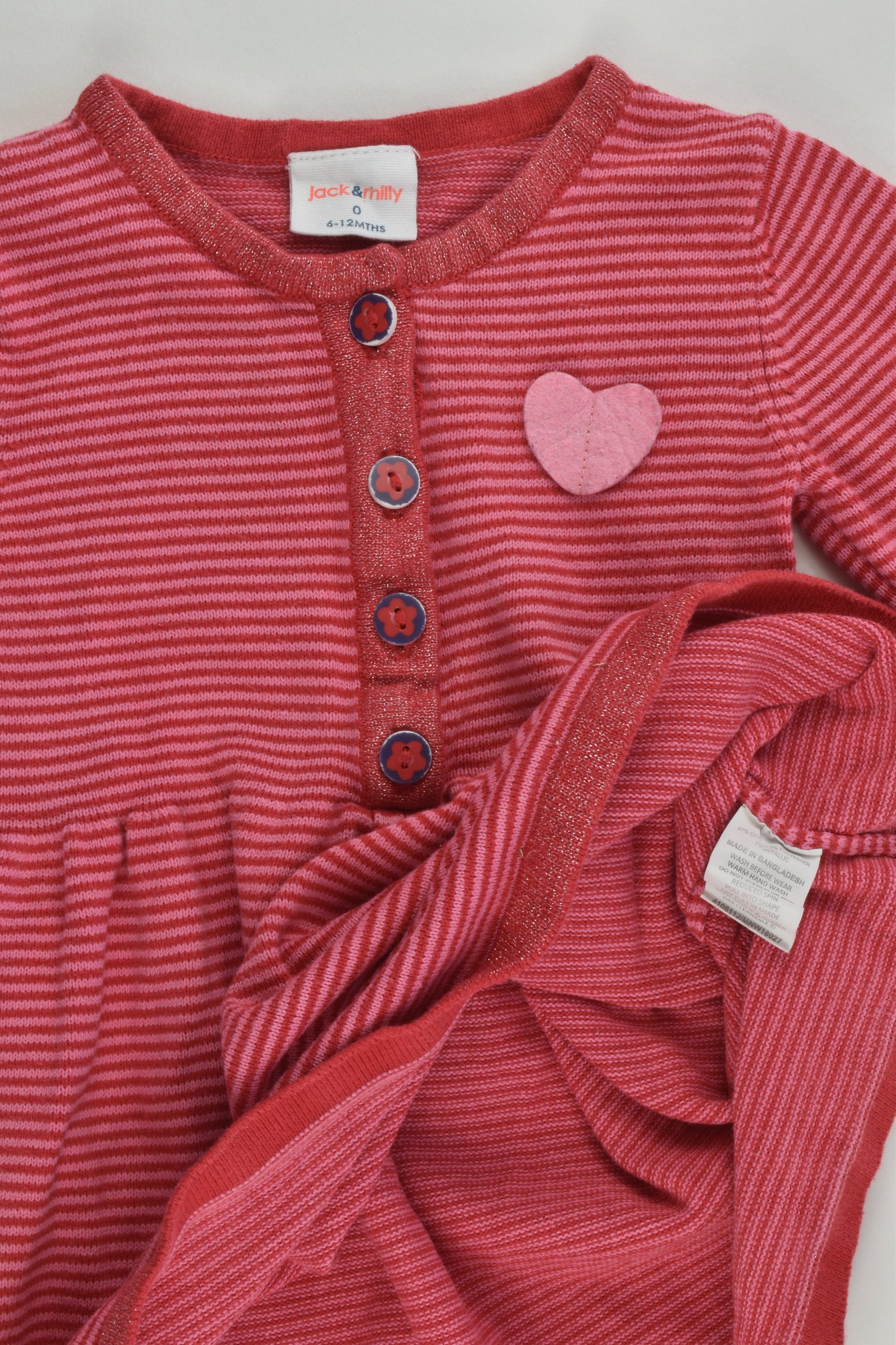 Jack & Milly Size 0 Knitted Striped Dress