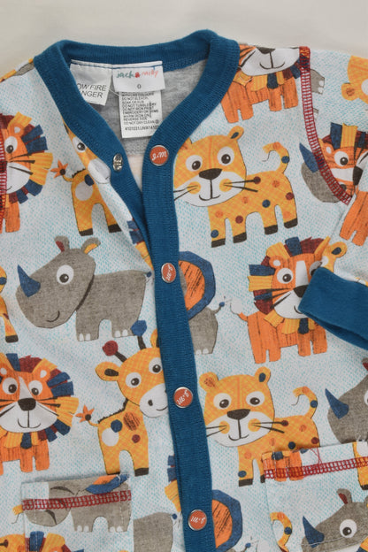 Jack & Milly Size 0 Safari Animals Romper