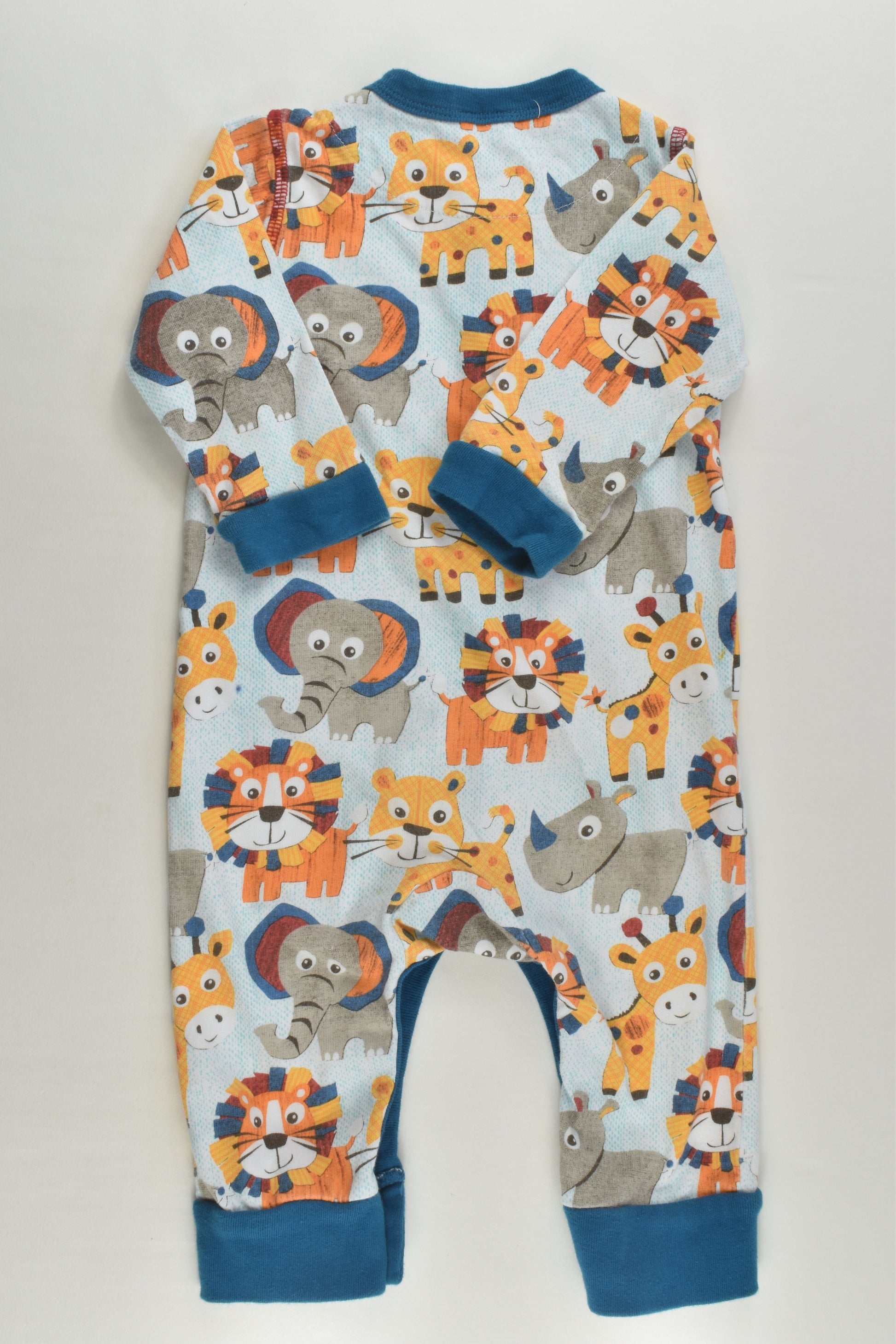 Jack & Milly Size 0 Safari Animals Romper