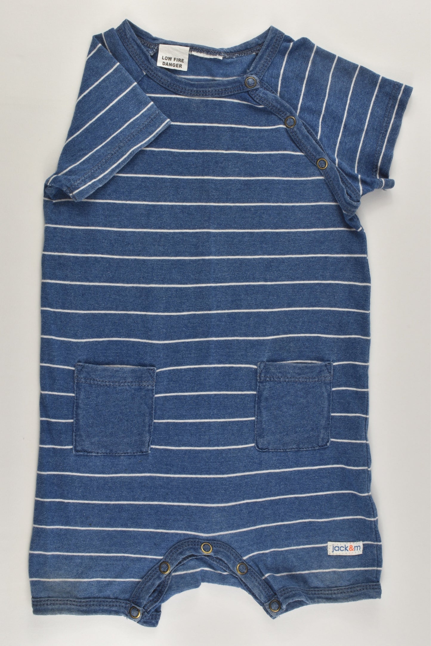 Jack & Milly Size 0 Striped Short Romper