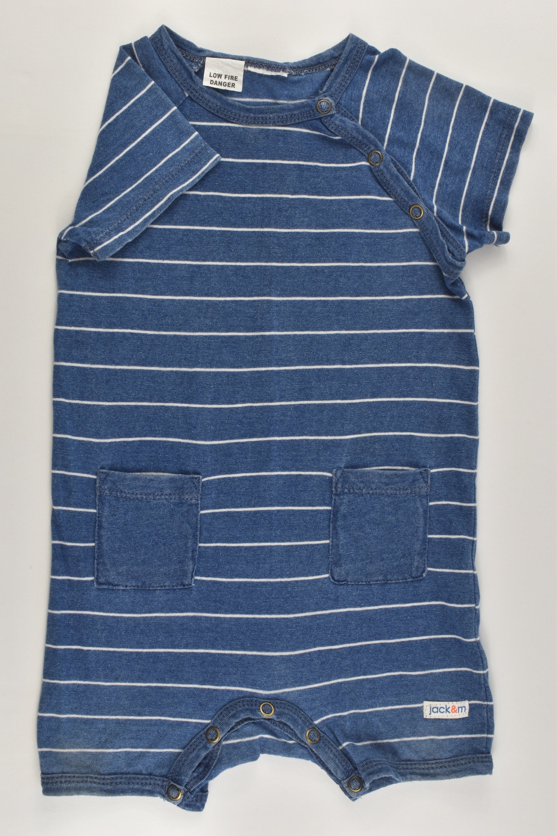 Jack & Milly Size 0 Striped Short Romper