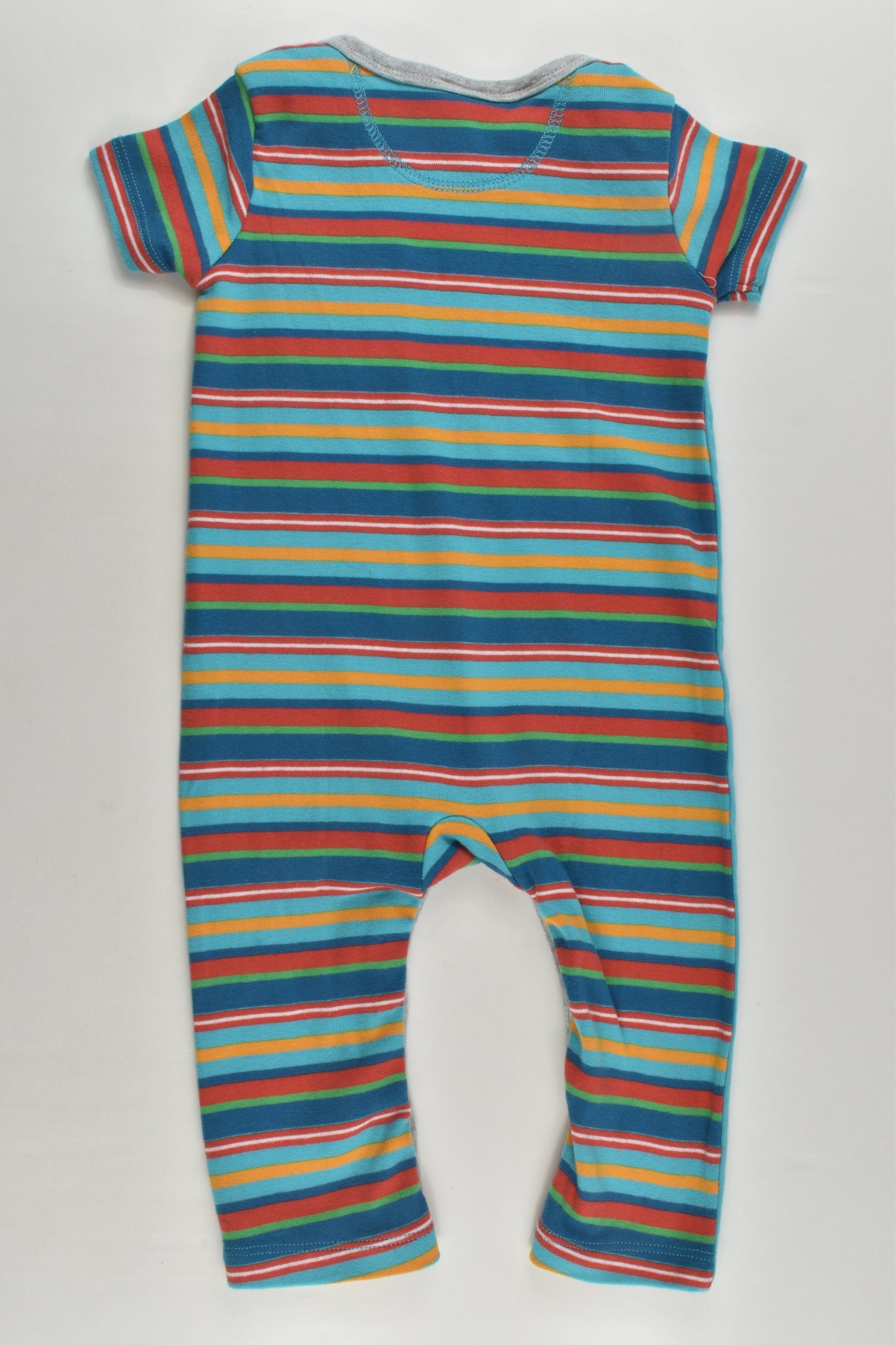 Jack & Milly Size 0 Stripes and Safari Animals Romper