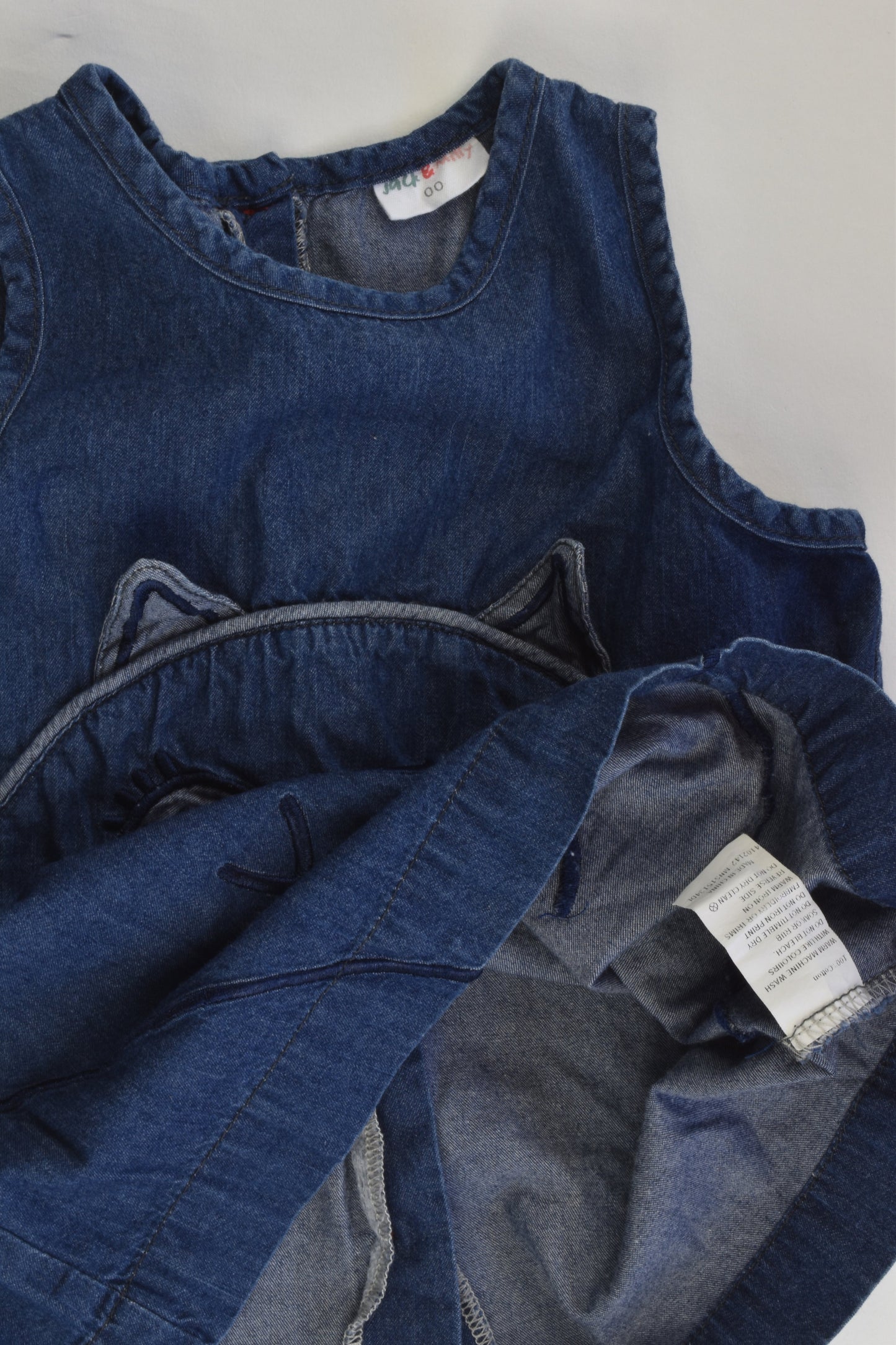 Jack & Milly Size 00 Lightweight Owl Denim Dress