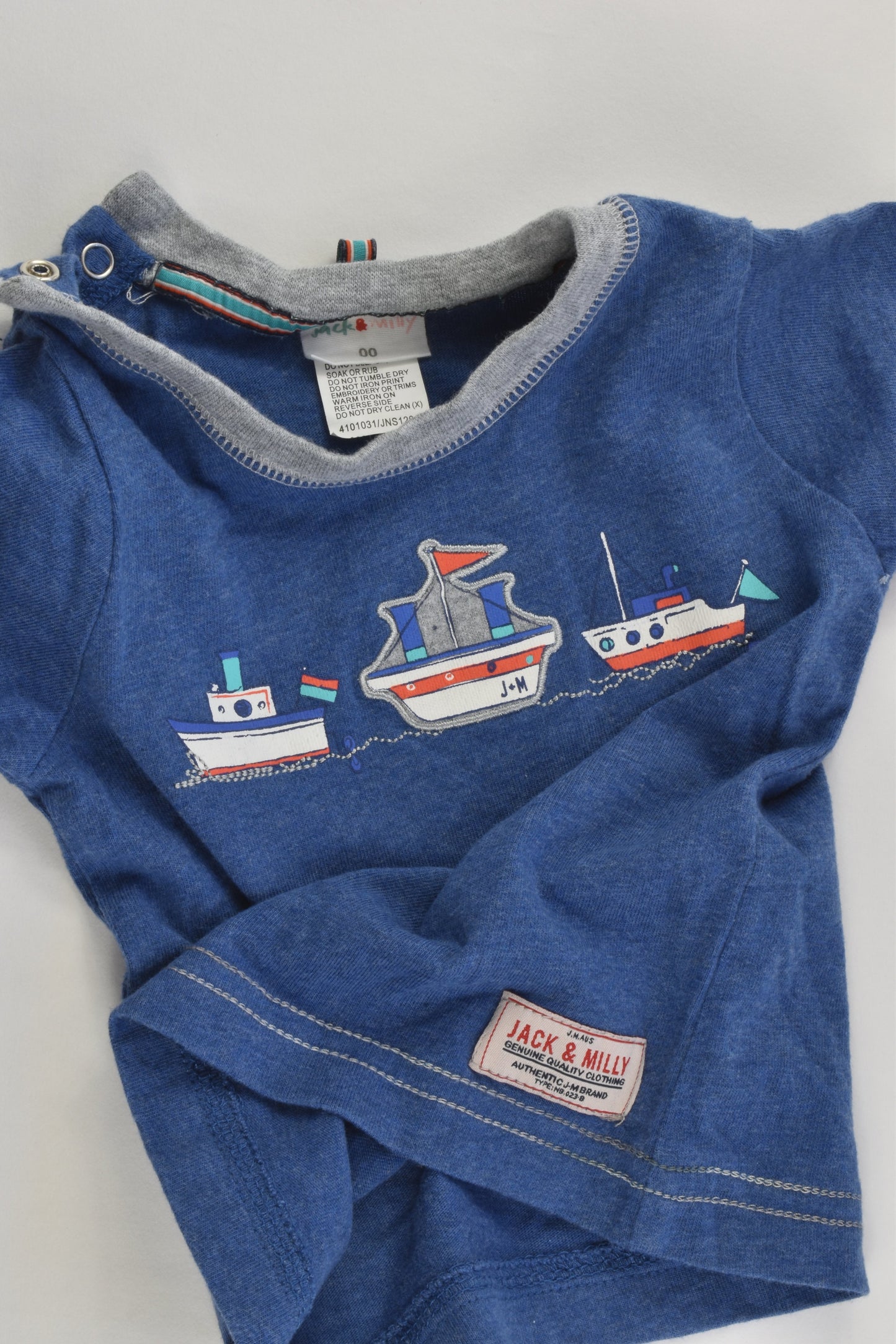 Jack & Milly Size 00 Nautical T-shirt