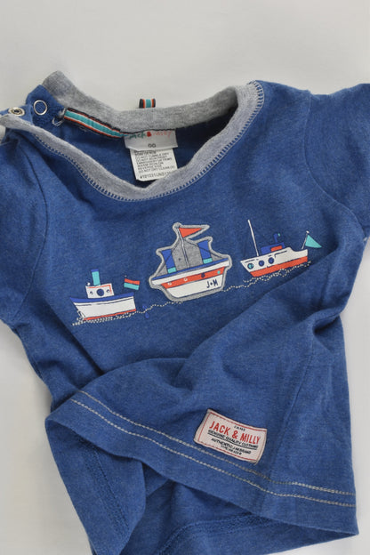 Jack & Milly Size 00 Nautical T-shirt