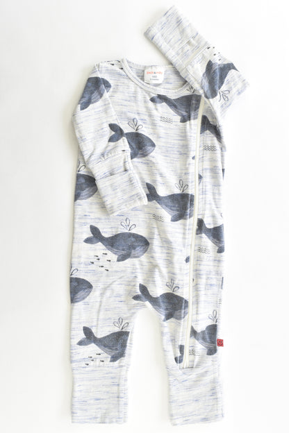 Jack & Milly Size 000 (0-3 months) Whales Romper