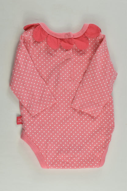 Jack & Milly Size 000 Flower Collar Bodysuit