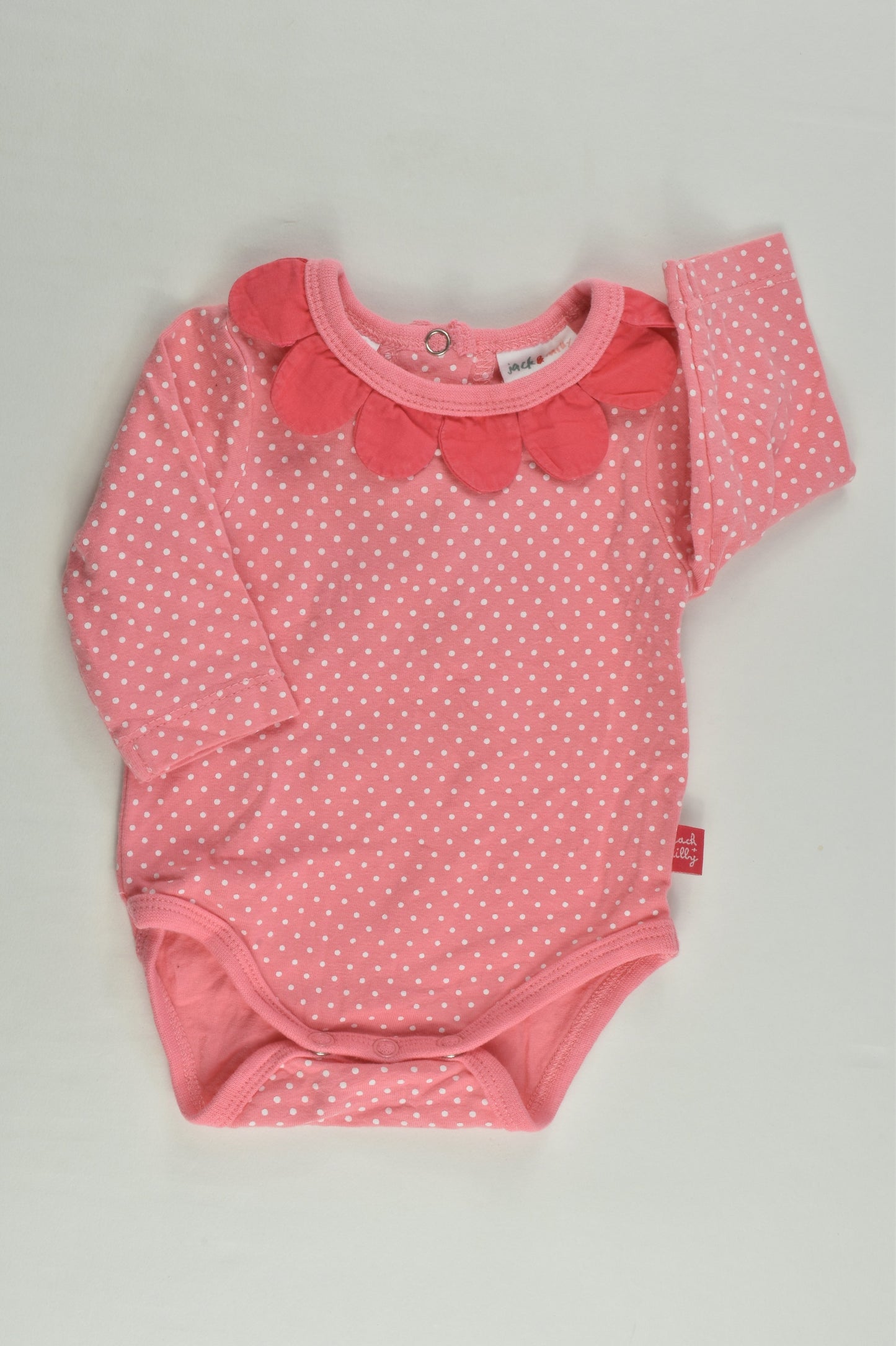 Jack & Milly Size 000 Flower Collar Bodysuit