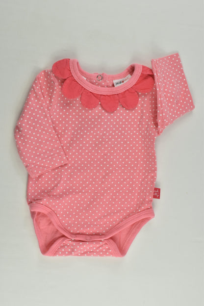 Jack & Milly Size 000 Flower Collar Bodysuit