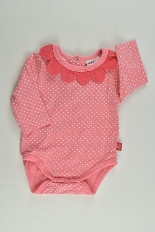 Jack & Milly Size 000 Flower Collar Bodysuit