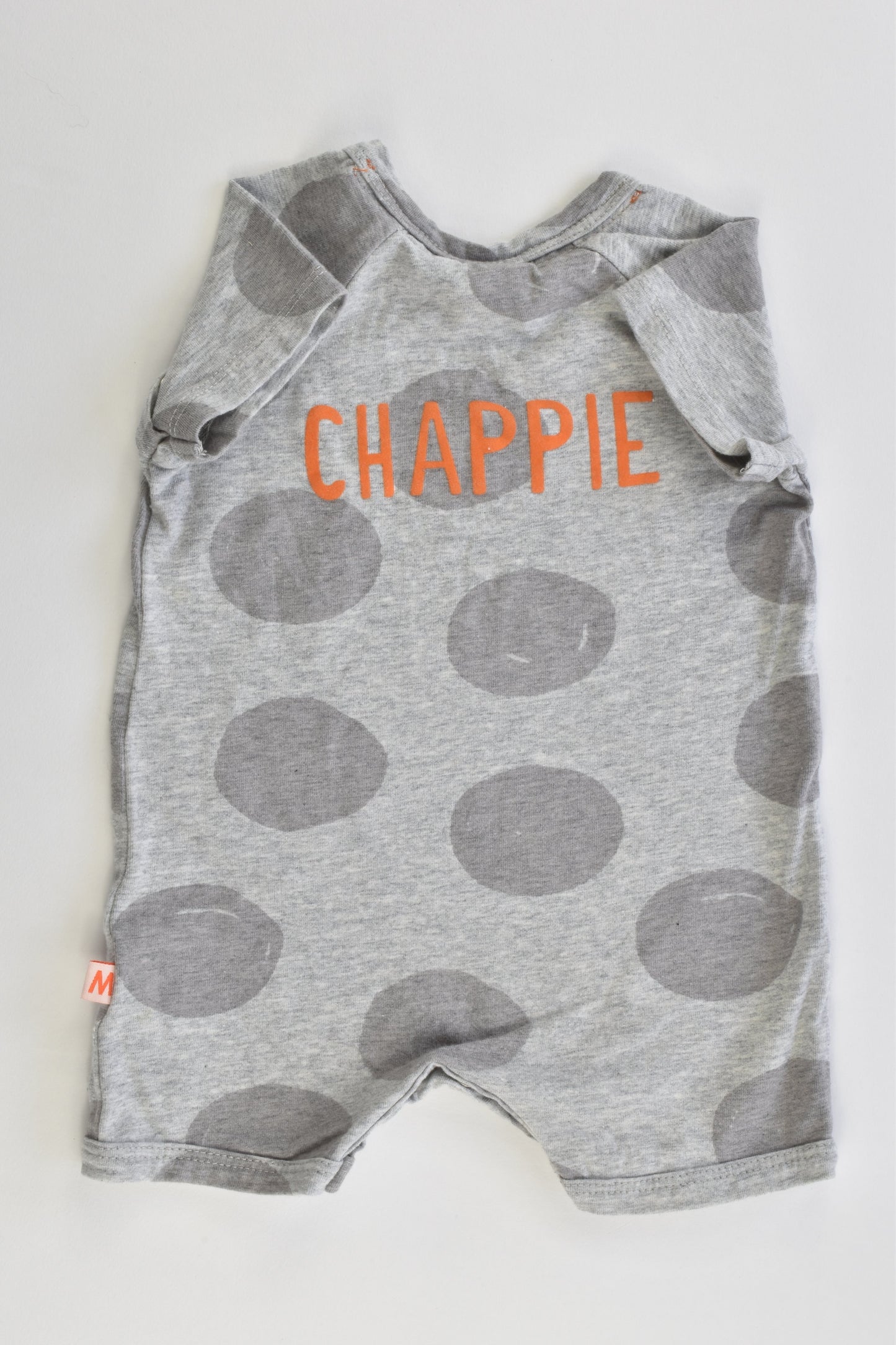Jack & Milly Size 000 'Happy Chappie' Short Romper