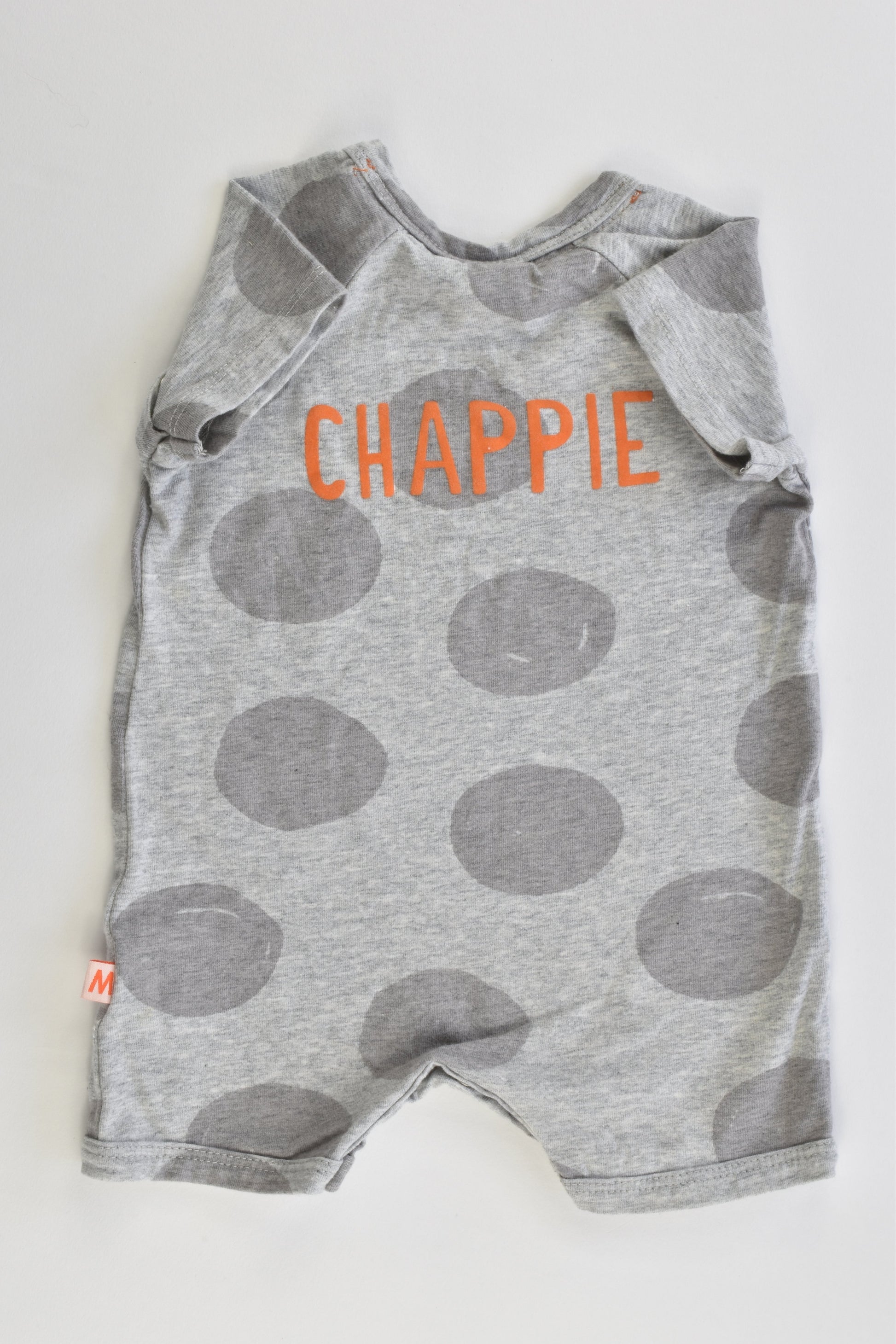 Jack & Milly Size 000 'Happy Chappie' Short Romper