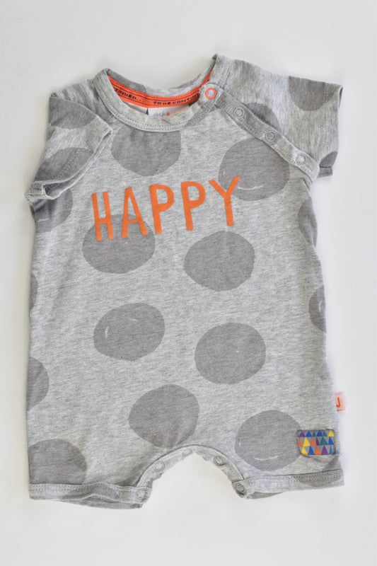 Jack & Milly Size 000 'Happy Chappie' Short Romper