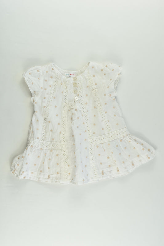 Jack & Milly Size 000 Lined Dress with Lace Details