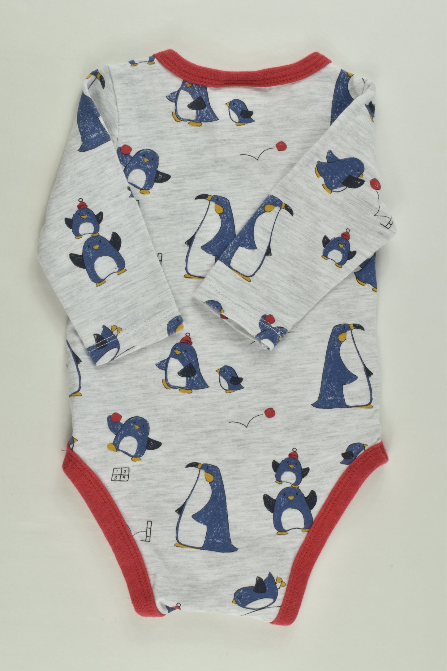Jack & Milly Size 000 Penguin Bodysuit