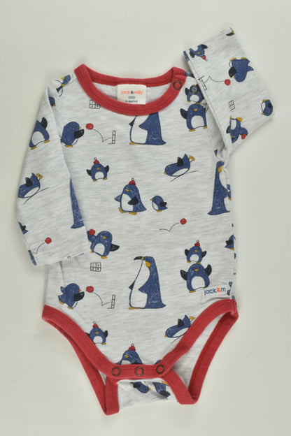 Jack & Milly Size 000 Penguin Bodysuit