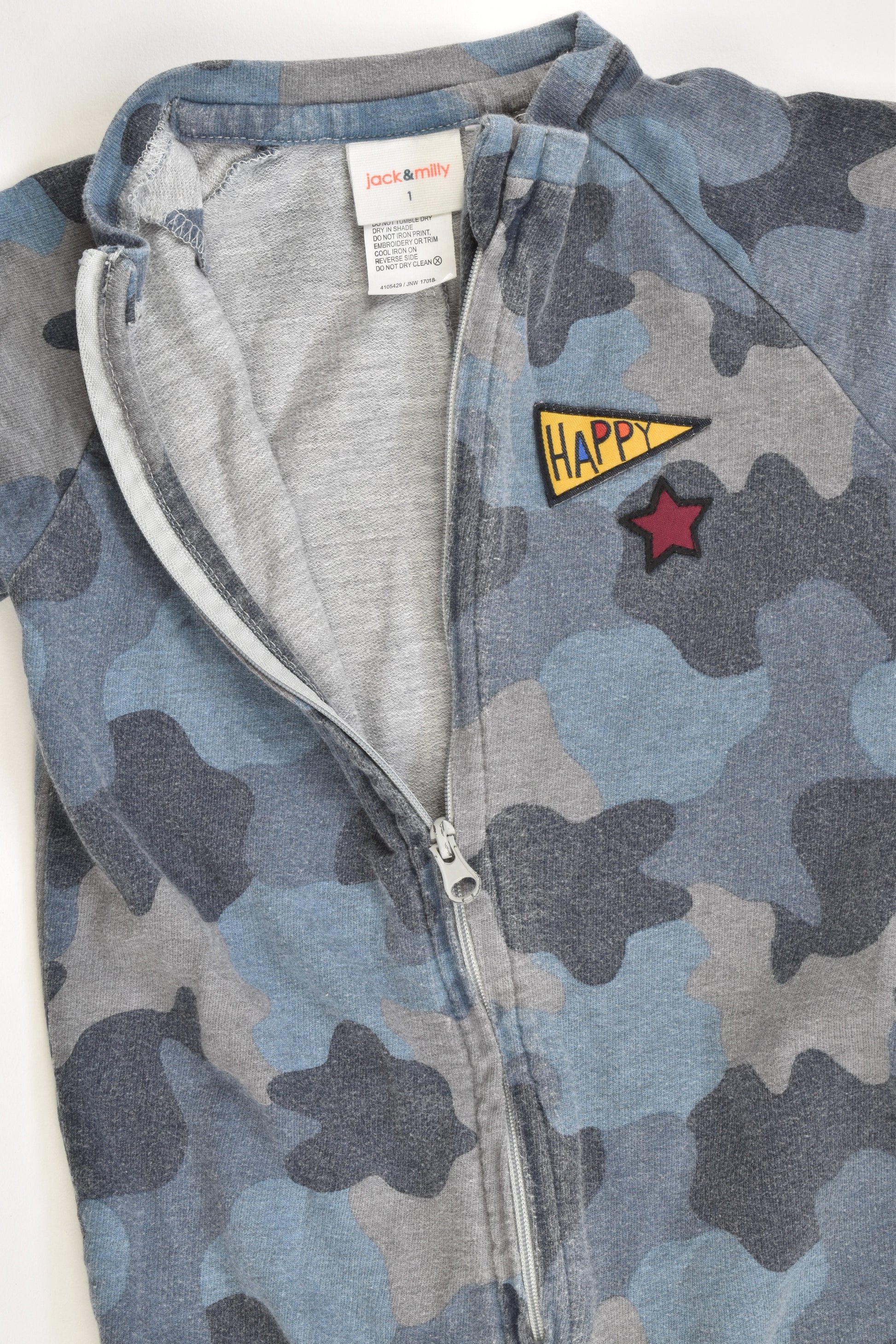 Jack & Milly Size 1 Onesie