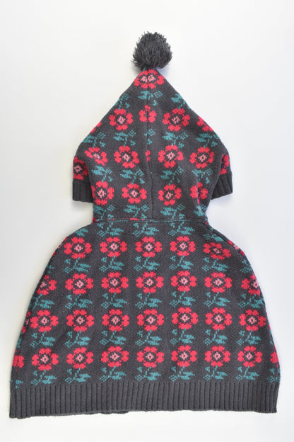 Jack & Milly Size 2 Hooded Floral Poncho