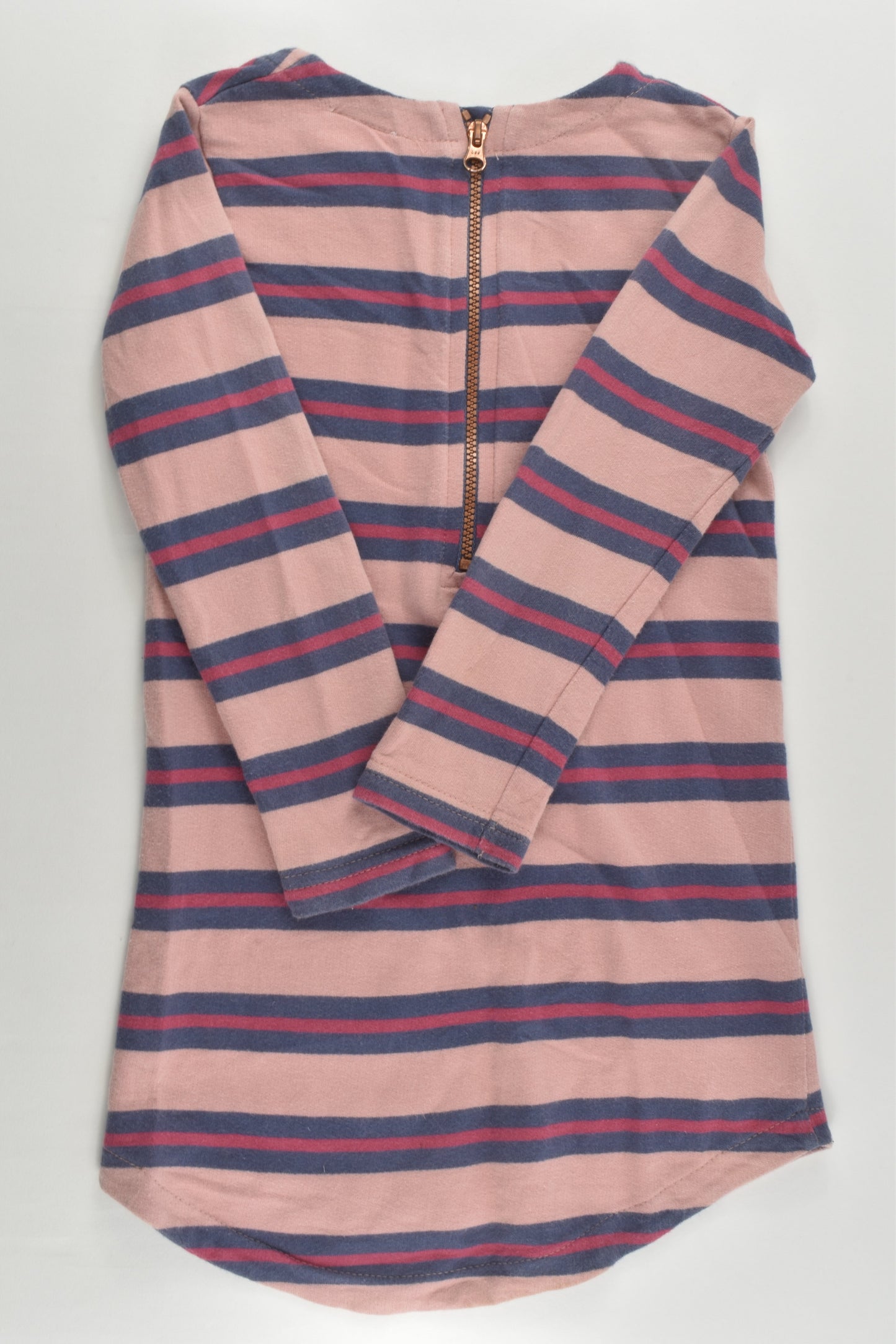 Jack & Milly Size 2 Striped Dress with Denim Pockets
