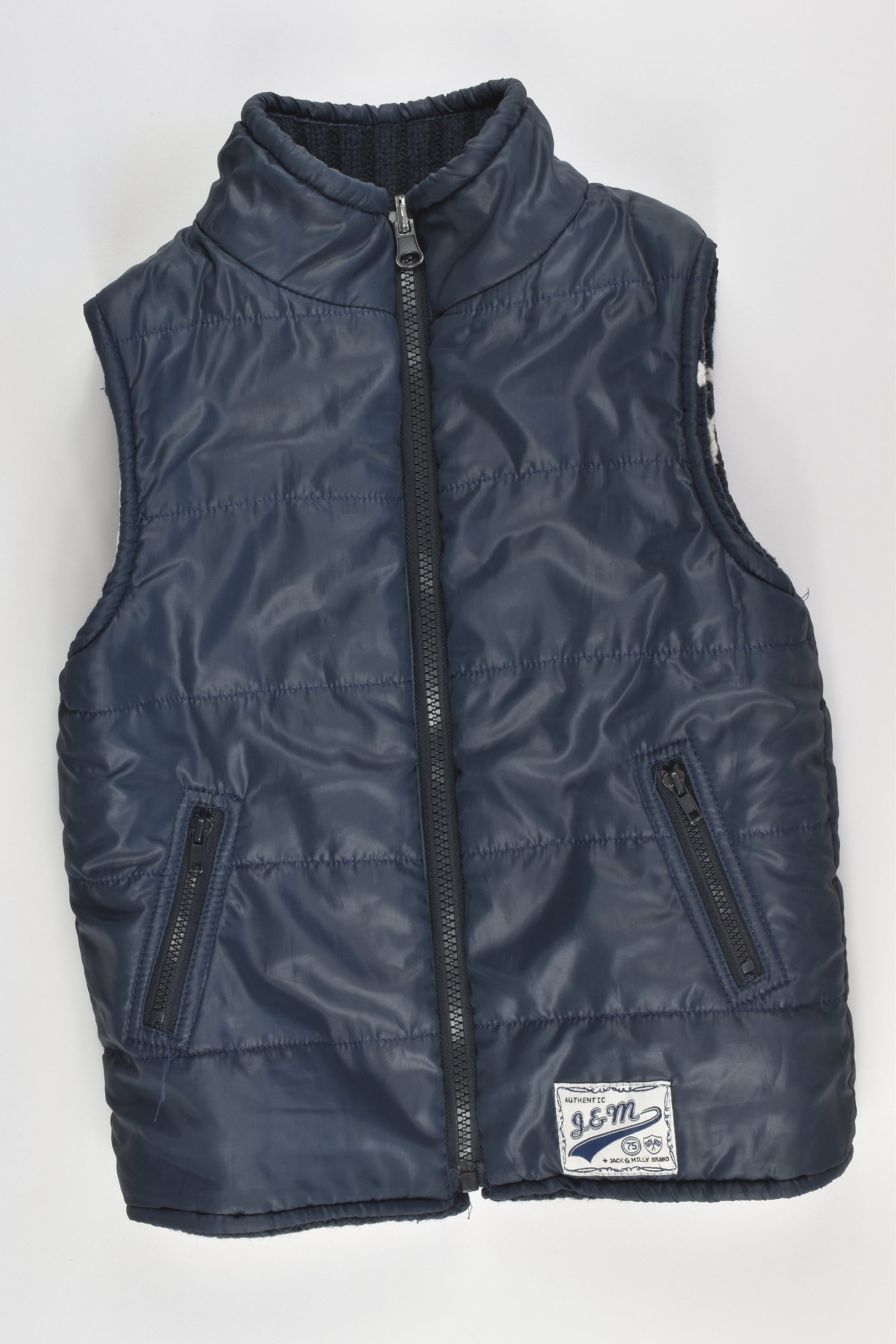 Jack & Milly Size 3-4 Reversible Puffer vest