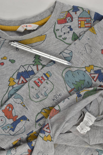 Jack & Milly Size 4 Animals and Landscapes Top