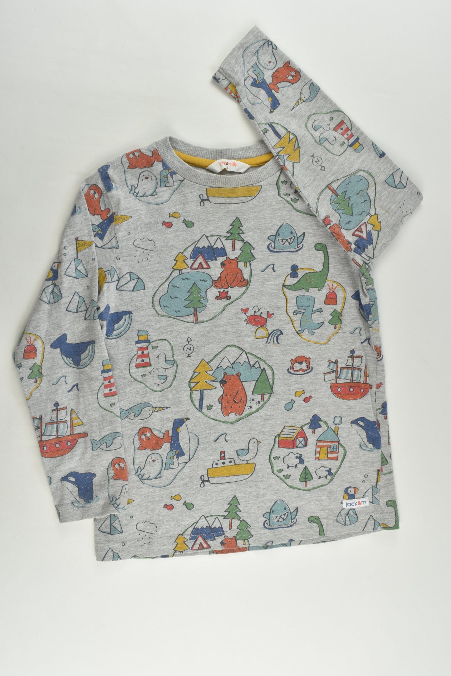 Jack & Milly Size 4 Animals and Landscapes Top