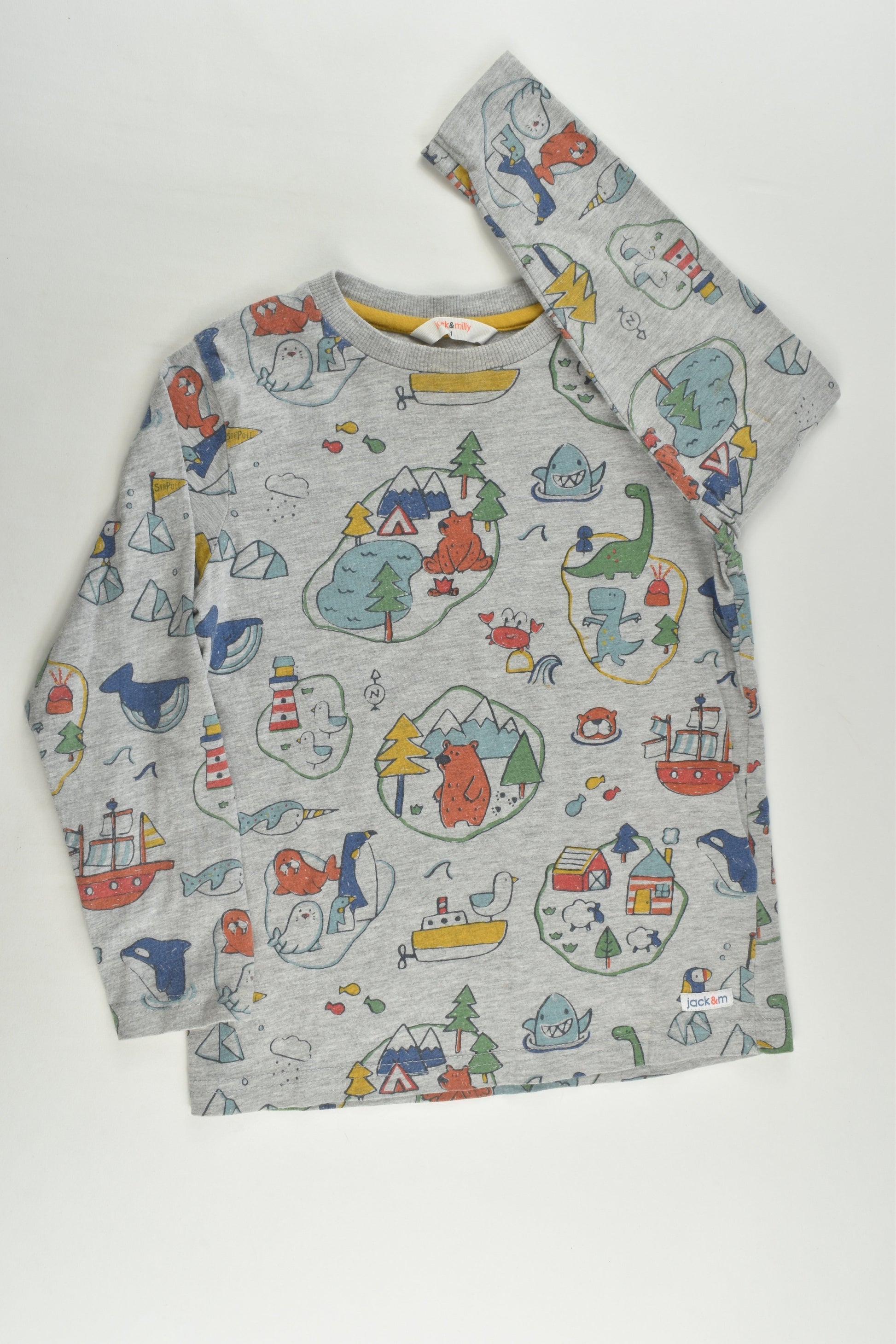 Jack & Milly Size 4 Animals and Landscapes Top