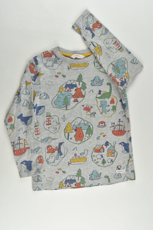 Jack & Milly Size 4 Animals and Landscapes Top