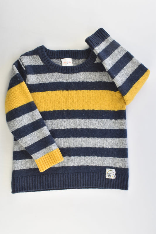 Jack & Milly Size 4 Knitted Cotton/Wool Jumper