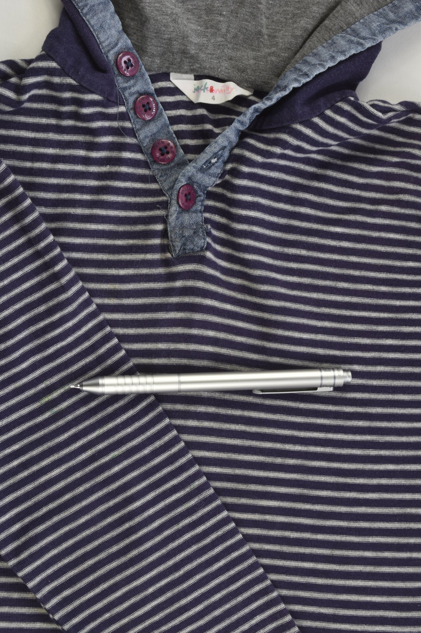 Jack & Milly Size 4 Striped Hooded Top