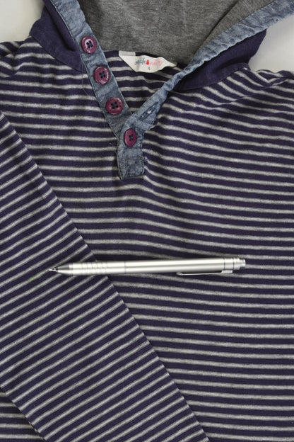 Jack & Milly Size 4 Striped Hooded Top